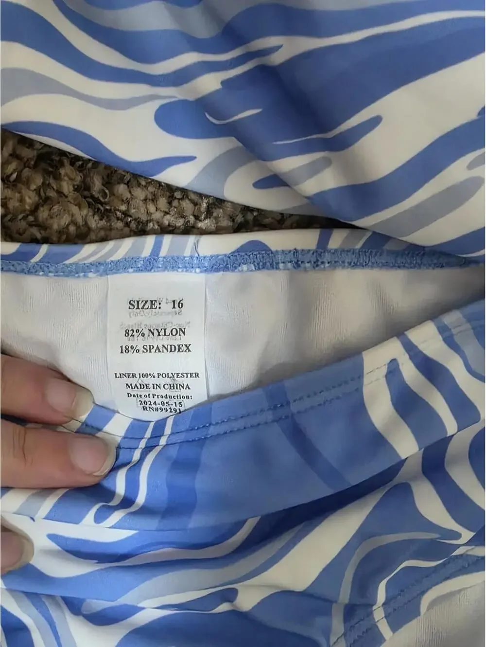 Kanu Surf Girls’ Waverly Beach Sport UPF 50+ Criss Cross Tankini Gigi Blue 16